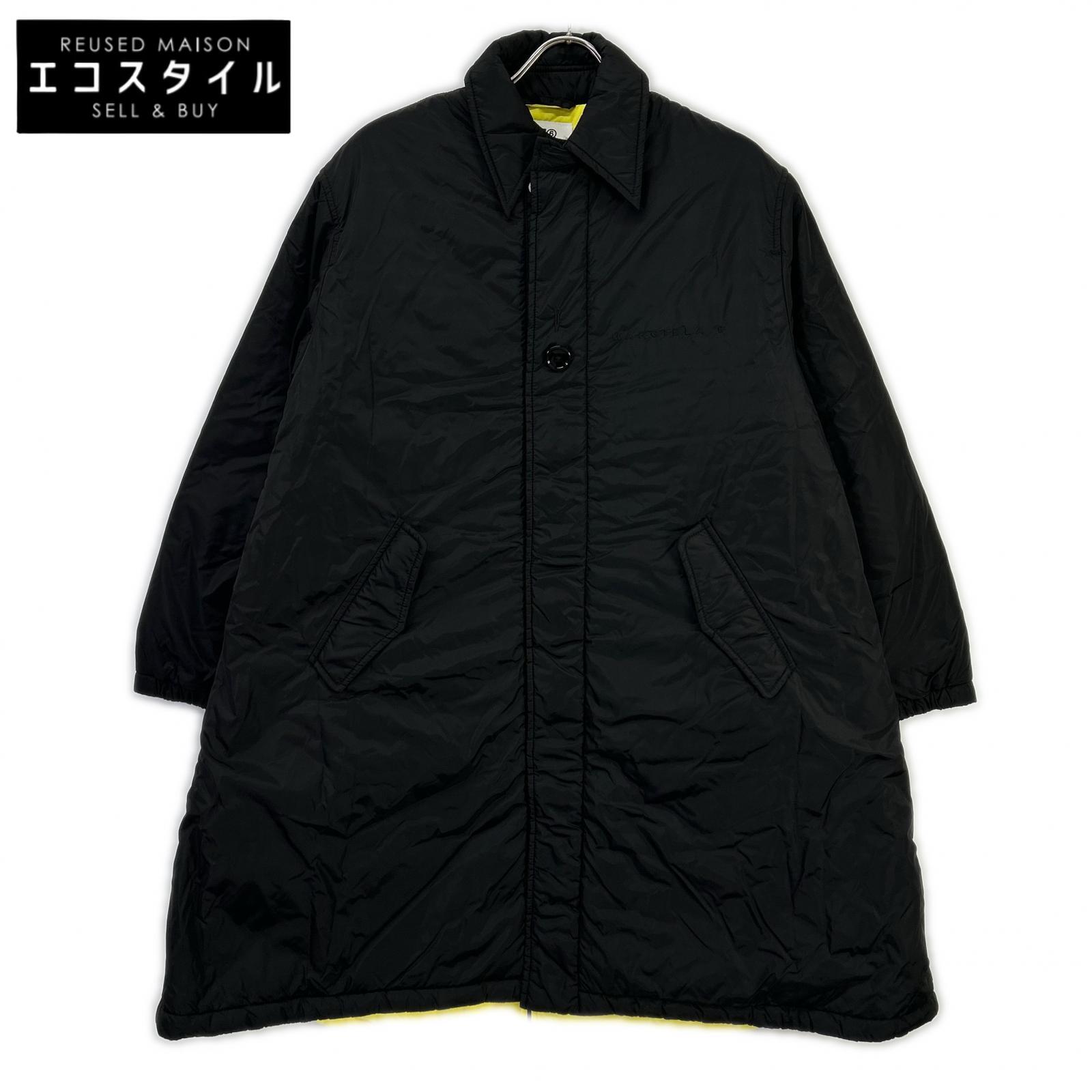 MM6 エムエムシックス M60168 MM089 22年 ブラック バックナンバー 6 パテッドナイロンコート コート