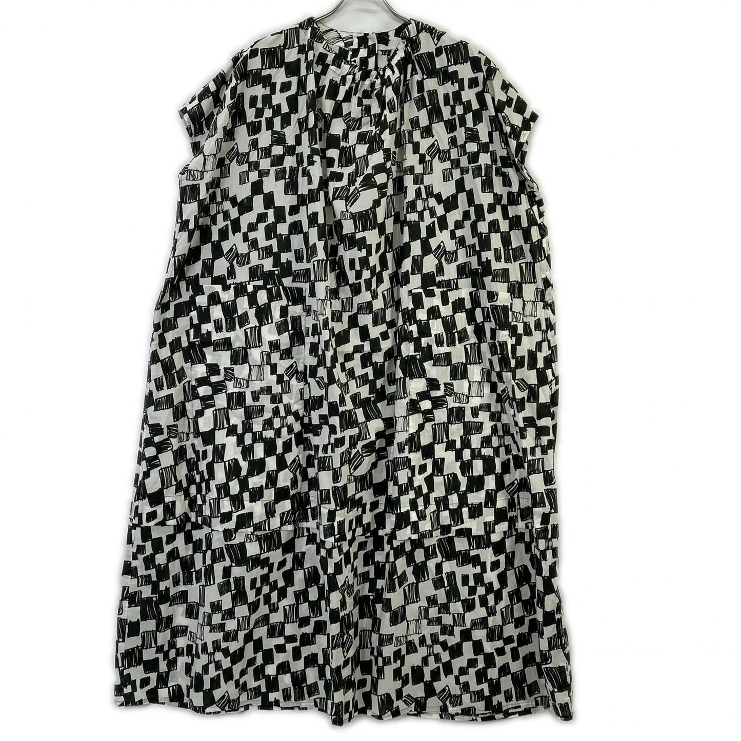 toogood トゥーグッド 26年製 ブラック×ホワイト THE POET DRESS CHEQUERBOARD LAWN - FLINT FELT TIP チェックワンピース ワンピース