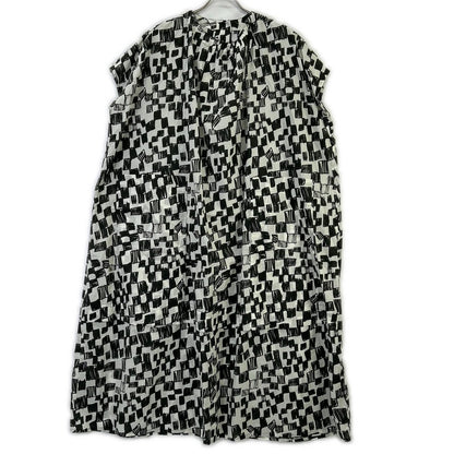 toogood トゥーグッド 26年製 ブラック×ホワイト THE POET DRESS CHEQUERBOARD LAWN - FLINT FELT TIP チェックワンピース ワンピース