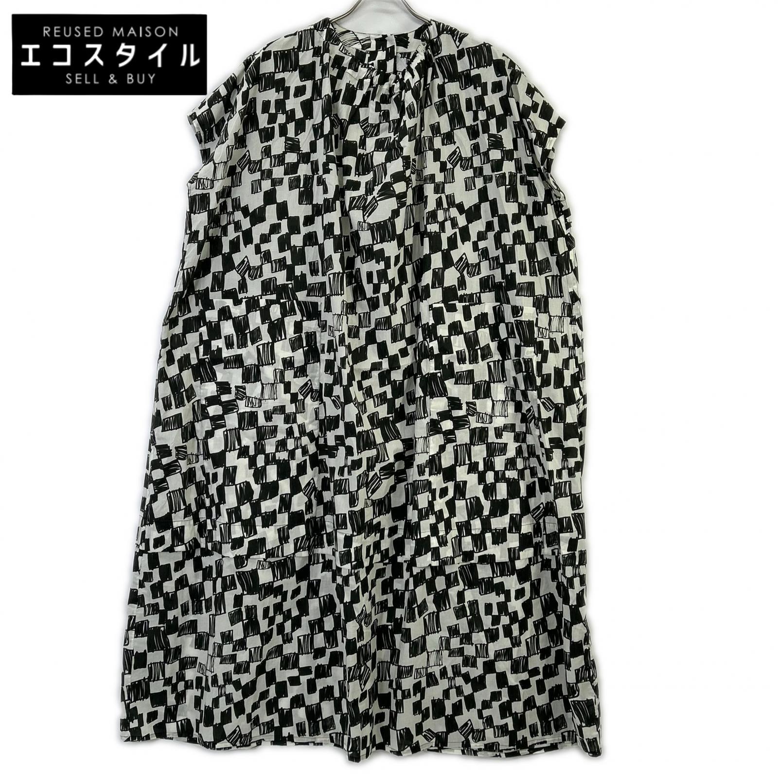 toogood トゥーグッド 26年製 ブラック×ホワイト THE POET DRESS CHEQUERBOARD LAWN - FLINT FELT TIP チェックワンピース ワンピース