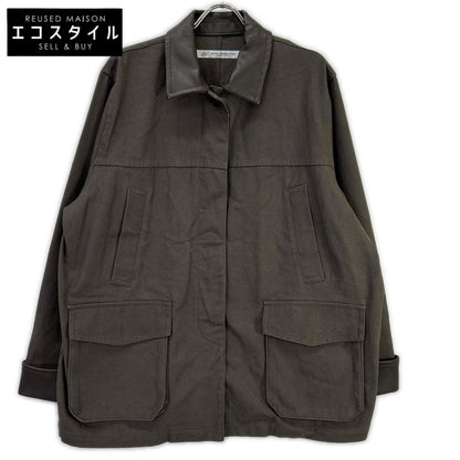 journal standard luxe ジャーナルスタンダード ラックス 25AW ブラウン レザーカラー ツイル カバーオール ジャケット