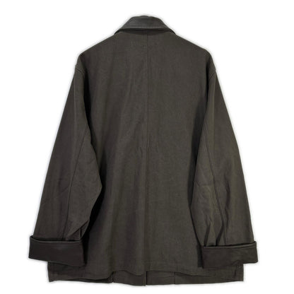 journal standard luxe ジャーナルスタンダード ラックス 25AW ブラウン レザーカラー ツイル カバーオール ジャケット
