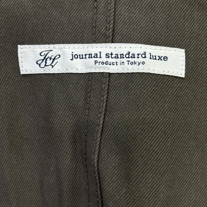 journal standard luxe ジャーナルスタンダード ラックス 25AW ブラウン レザーカラー ツイル カバーオール ジャケット