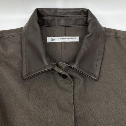 journal standard luxe ジャーナルスタンダード ラックス 25AW ブラウン レザーカラー ツイル カバーオール ジャケット