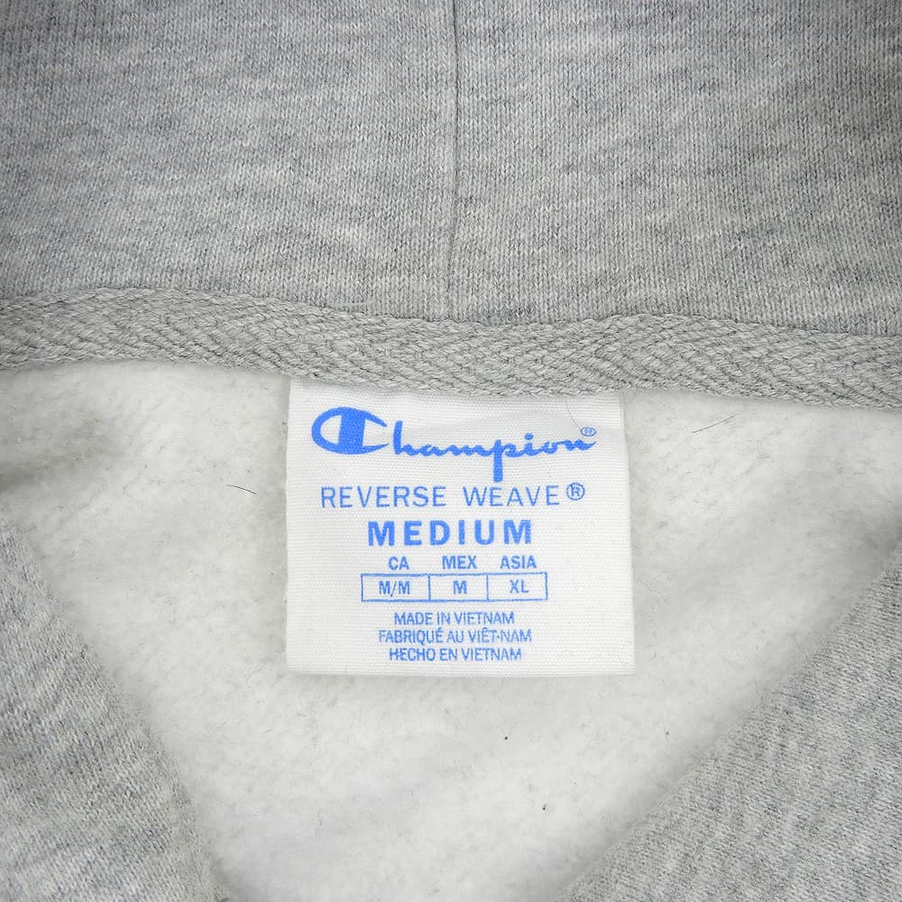 Champion チャンピオン 青タグ復刻 リバースウィーブ スナップボタン フーディー プルオーバー トップス メンズ グレー M トップス