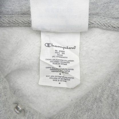 Champion チャンピオン 青タグ復刻 リバースウィーブ スナップボタン フーディー プルオーバー トップス メンズ グレー M トップス
