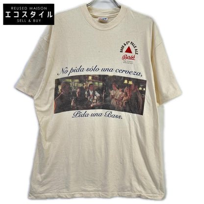 Hanes ヘインズ 90's USA製 アイボリー The Bass Brewery 企業ロゴ プリント Tシャツ コート