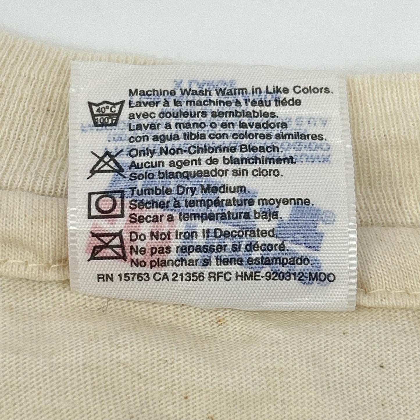 Hanes ヘインズ 90's USA製 アイボリー The Bass Brewery 企業ロゴ プリント Tシャツ コート