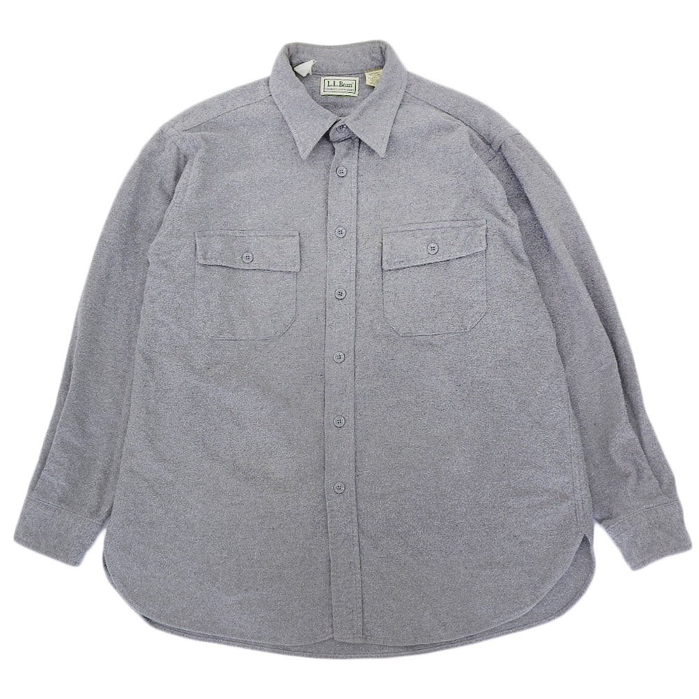L.L.Bean エルエルビーン USA製 コットン ロングスリーブ ネルシャツ トップス メンズ グレー 16 1/2 1611 90’s トップス