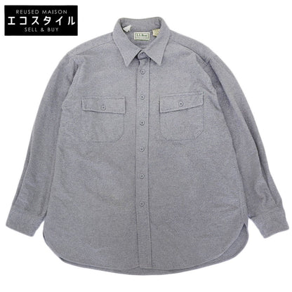 L.L.Bean エルエルビーン USA製 コットン ロングスリーブ ネルシャツ トップス メンズ グレー 16 1/2 1611 90’s トップス