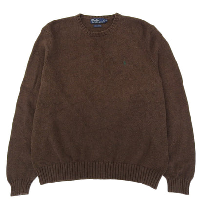 POLObyRalphLauren ポロラルフローレン ロゴ刺しゅう コットンニット モックネック セーター トップス メンズ ブラウン XL トップス