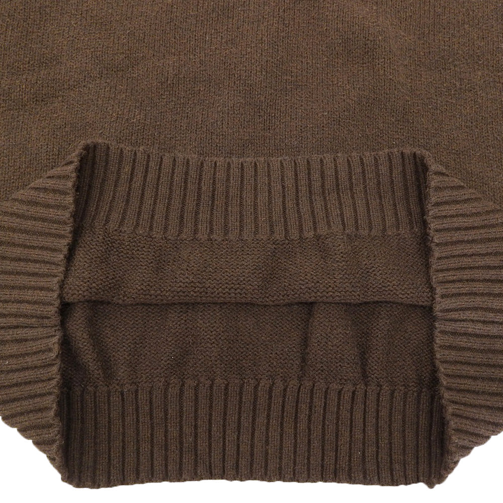 POLObyRalphLauren ポロラルフローレン ロゴ刺しゅう コットンニット モックネック セーター トップス メンズ ブラウン XL トップス