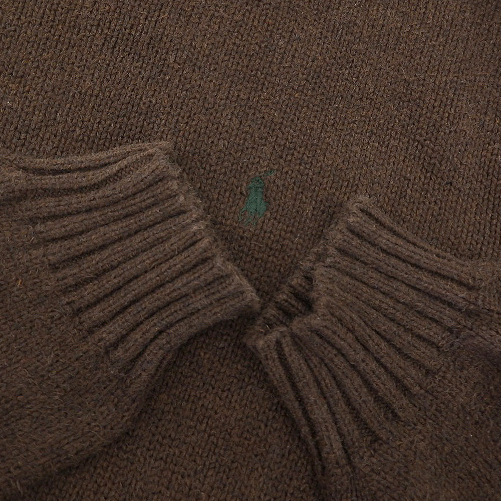 POLObyRalphLauren ポロラルフローレン ロゴ刺しゅう コットンニット モックネック セーター トップス メンズ ブラウン XL トップス