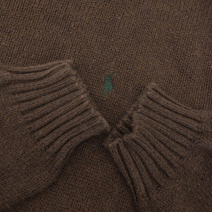 POLObyRalphLauren ポロラルフローレン ロゴ刺しゅう コットンニット モックネック セーター トップス メンズ ブラウン XL トップス