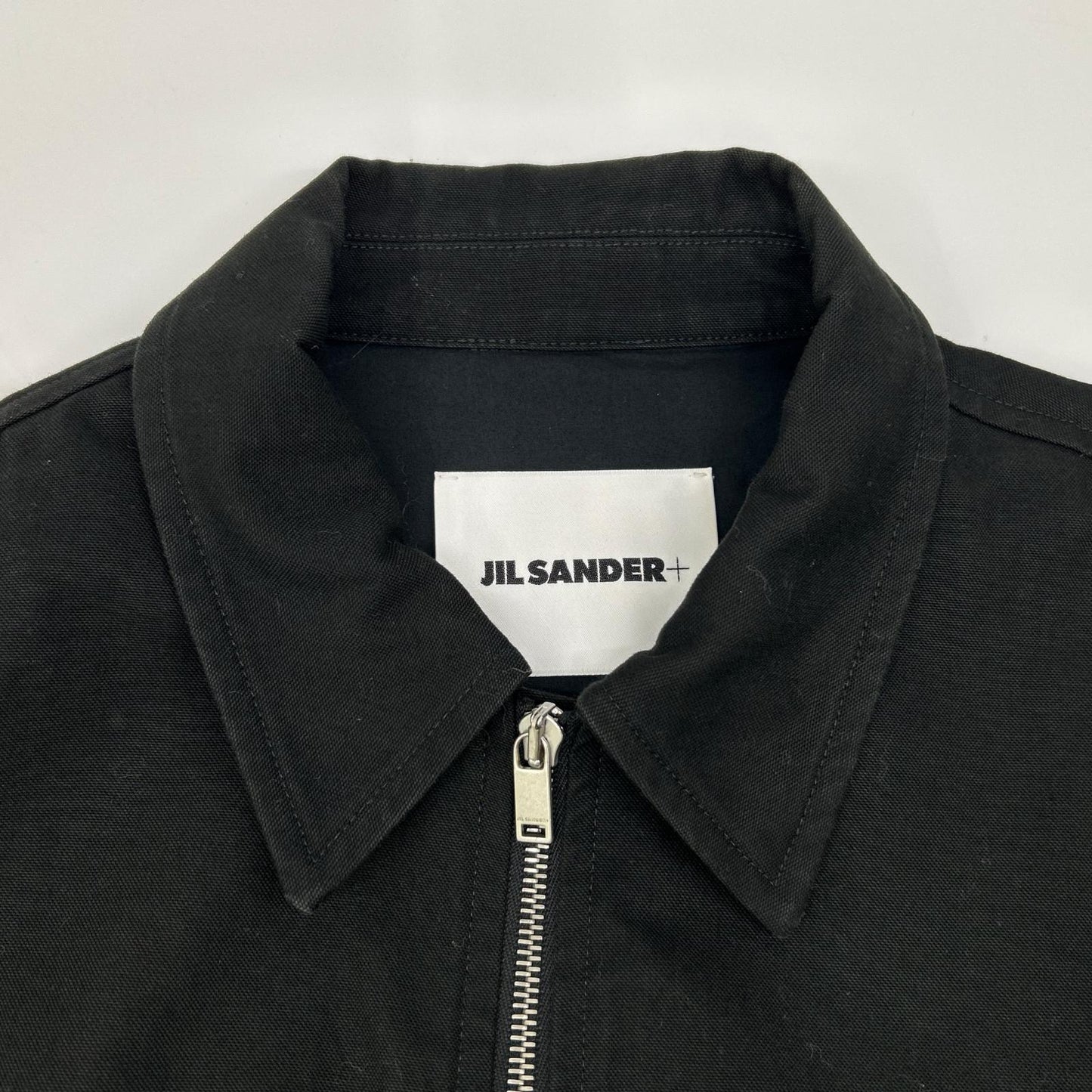 JILSANDER ジルサンダー J47DL0138 ブラック コットン ジップアップ ショートスリーブシャツ トップス