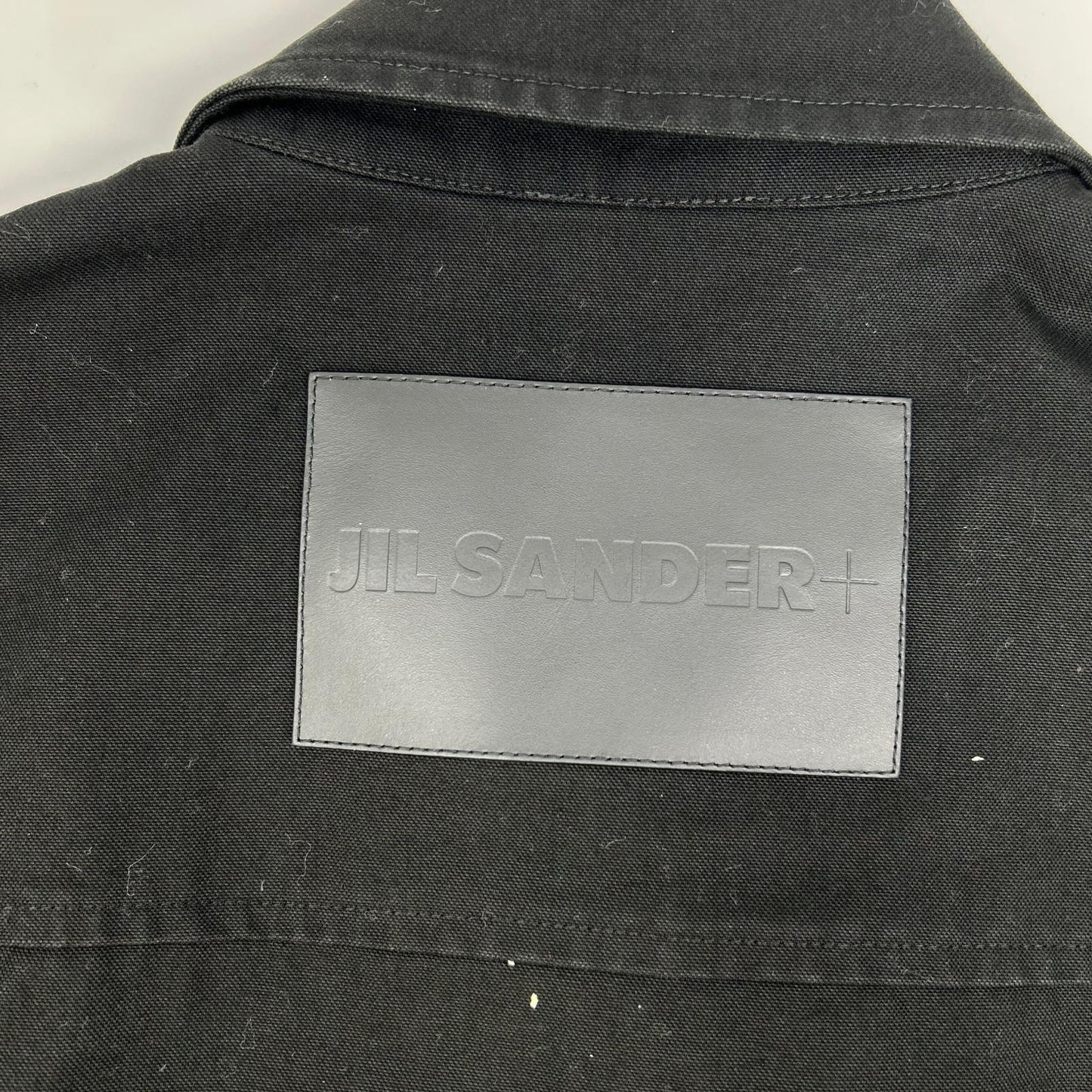 JILSANDER ジルサンダー J47DL0138 ブラック コットン ジップアップ ショートスリーブシャツ トップス
