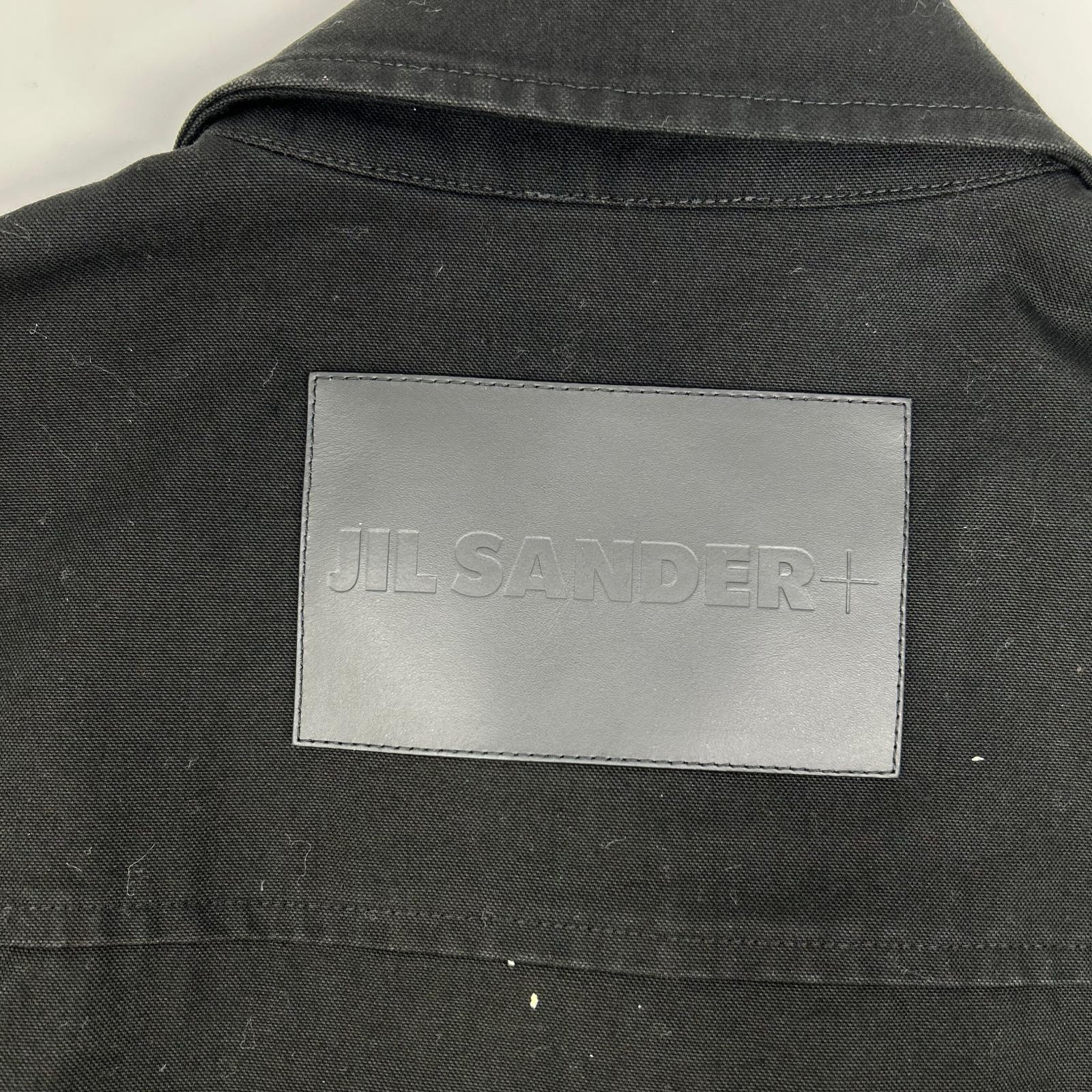 JILSANDER ジルサンダー J47DL0138 ブラック コットン ジップアップ ショートスリーブシャツ トップス