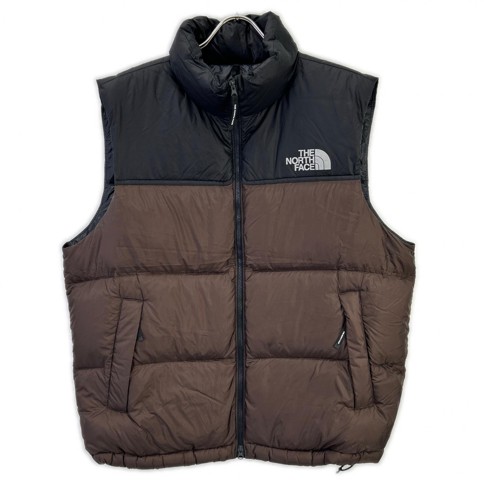 THE NORTH FACE ノースフェイス ブラック×ブラウン NOVELTY NUPTSE AIR RDS DOWN VEST ベスト