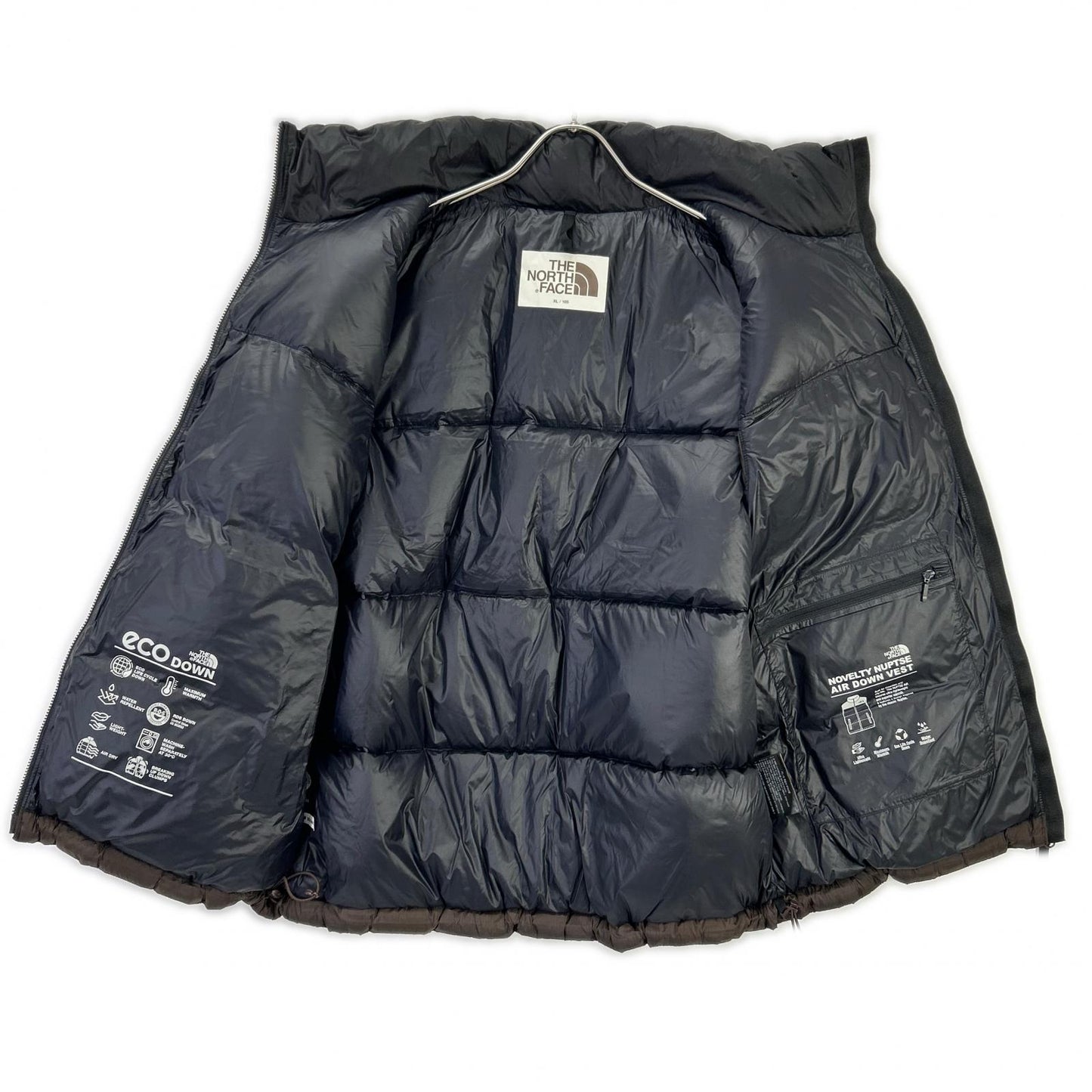 THE NORTH FACE ノースフェイス ブラック×ブラウン NOVELTY NUPTSE AIR RDS DOWN VEST ベスト
