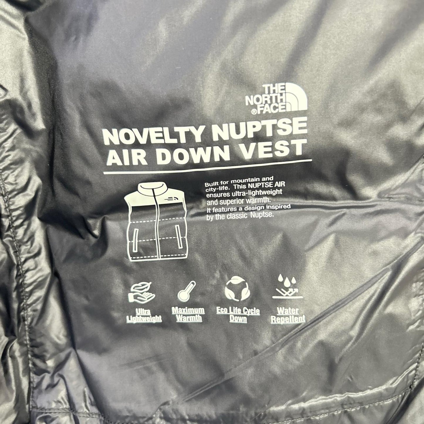 THE NORTH FACE ノースフェイス ブラック×ブラウン NOVELTY NUPTSE AIR RDS DOWN VEST ベスト