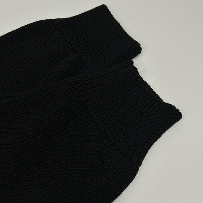 SalvatoreFerragamo サルバトーレフェラガモ 122377 775740 24SS ブラック コットン long-sleeve polo shirt プルオーバーニットポロシャツ トップス