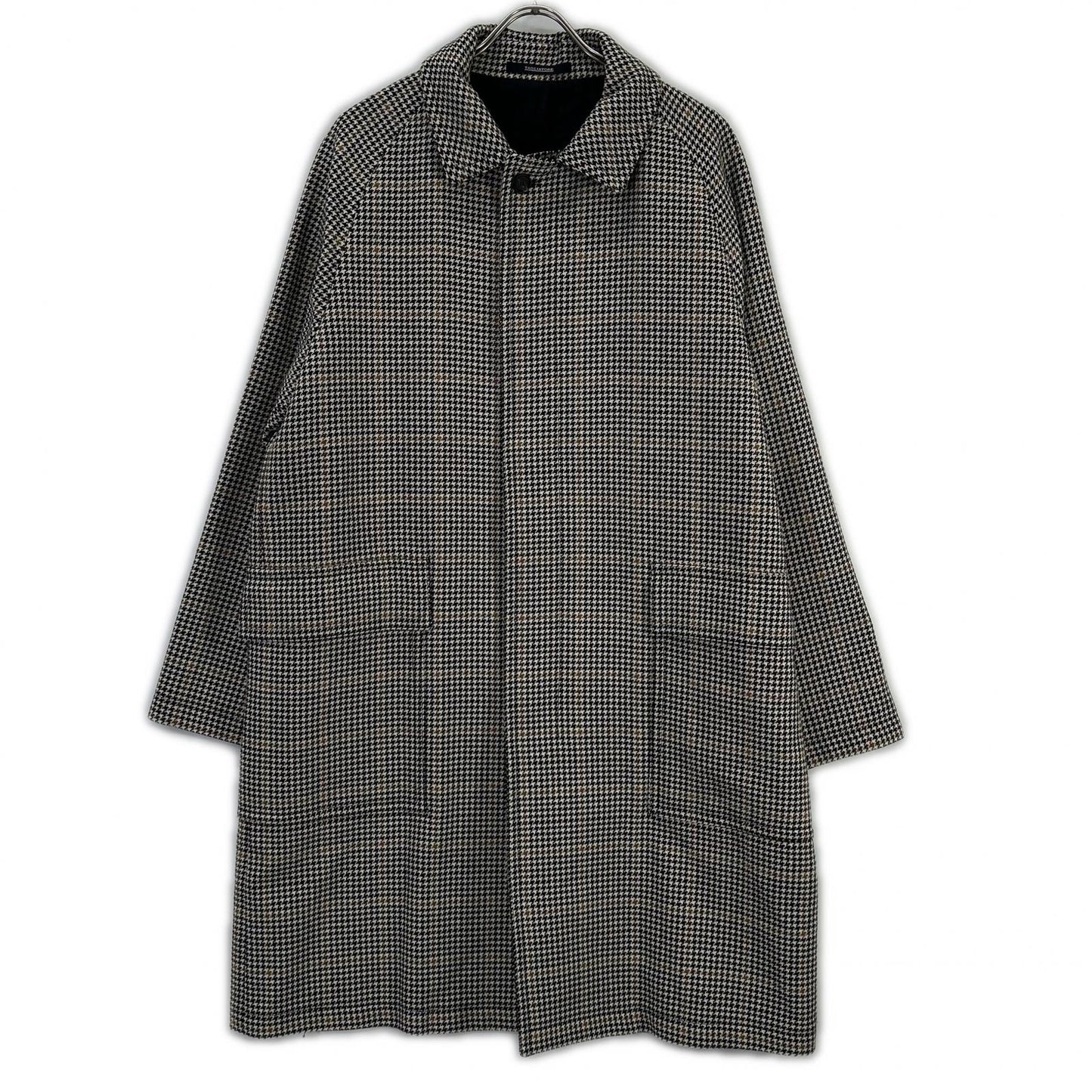 TAGLIATORE タリアトーレ LOYD/S ST ベージュ ハウンドトゥース ウール LOYD バルカラーコート コート