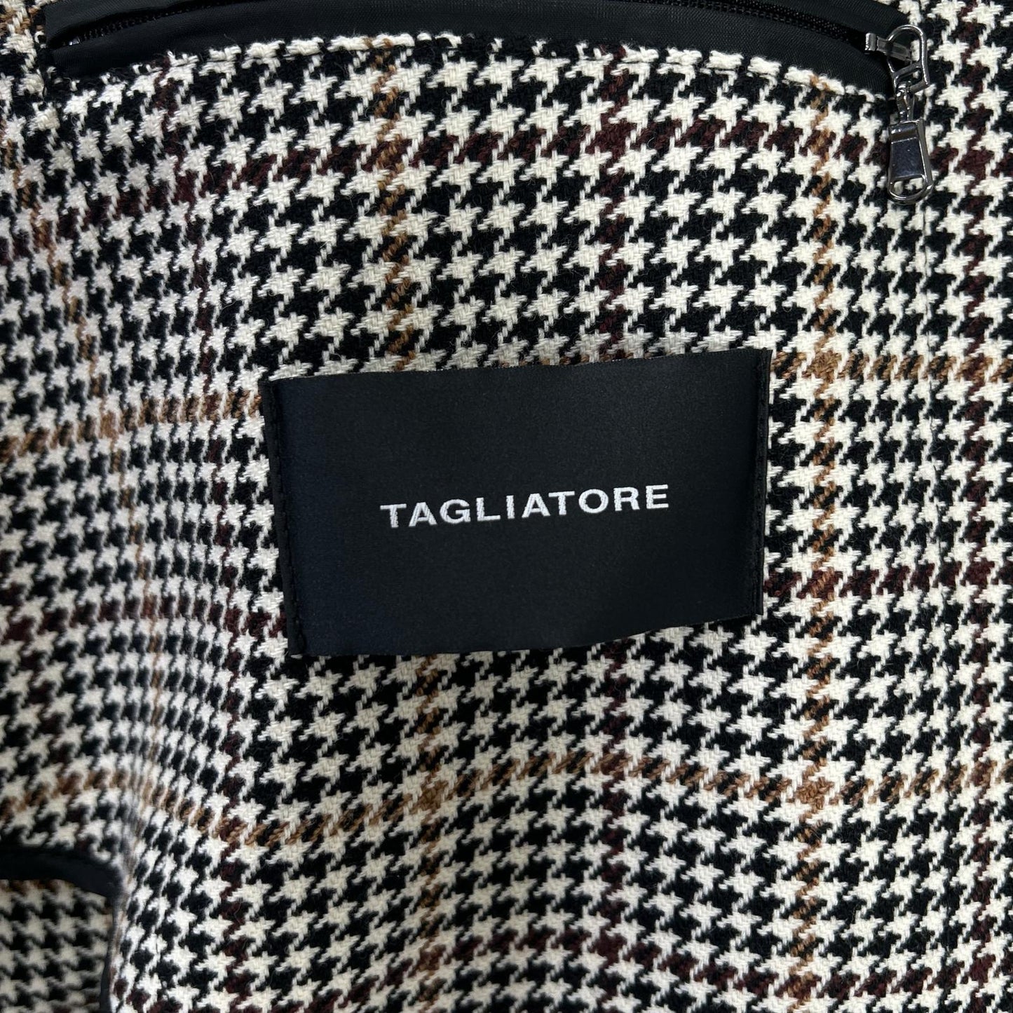 TAGLIATORE タリアトーレ LOYD/S ST ベージュ ハウンドトゥース ウール LOYD バルカラーコート コート
