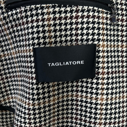 TAGLIATORE タリアトーレ LOYD/S ST ベージュ ハウンドトゥース ウール LOYD バルカラーコート コート