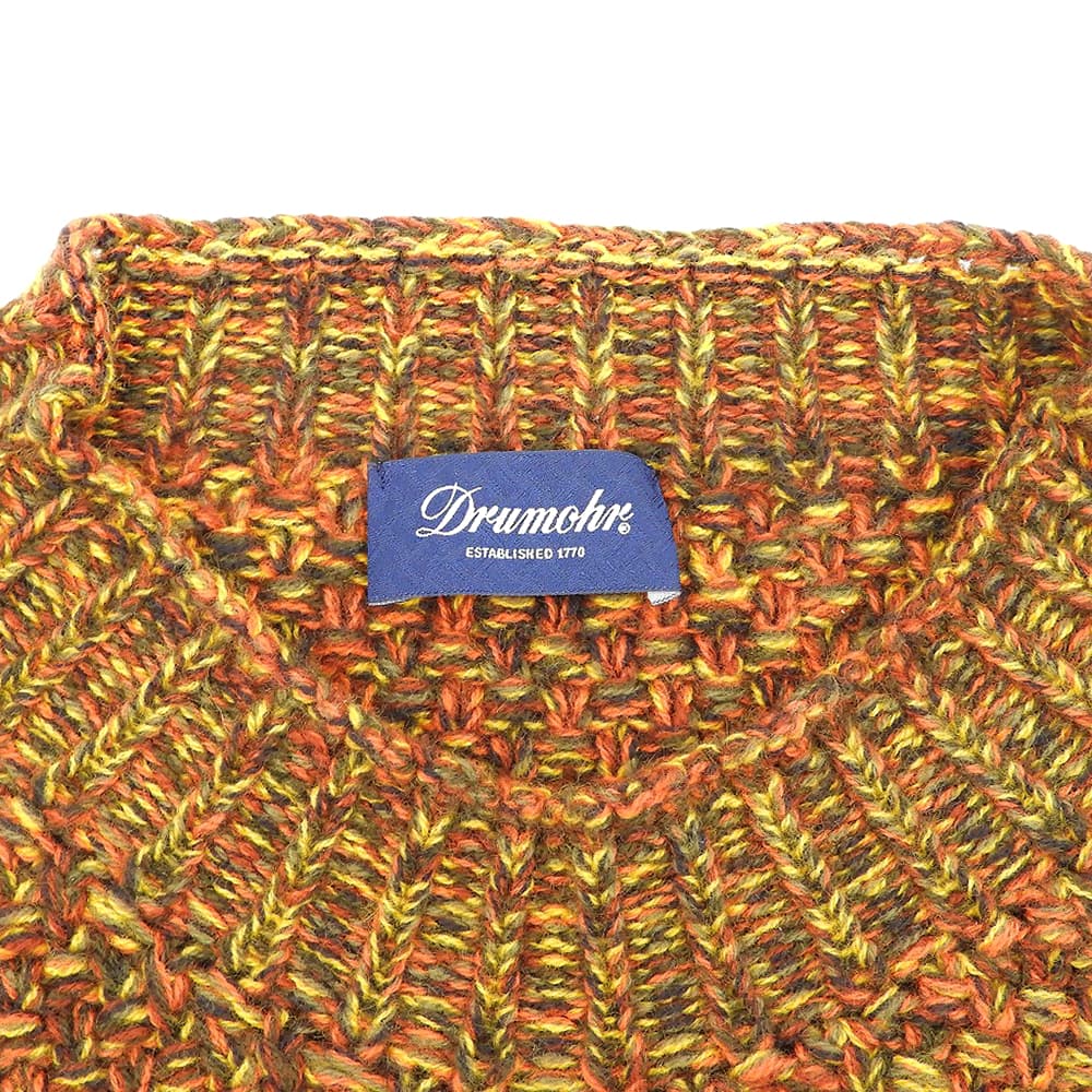 Drumohr ドルモア モックネック ニットセーター トップス メンズ オレンジ/イエロー トップス