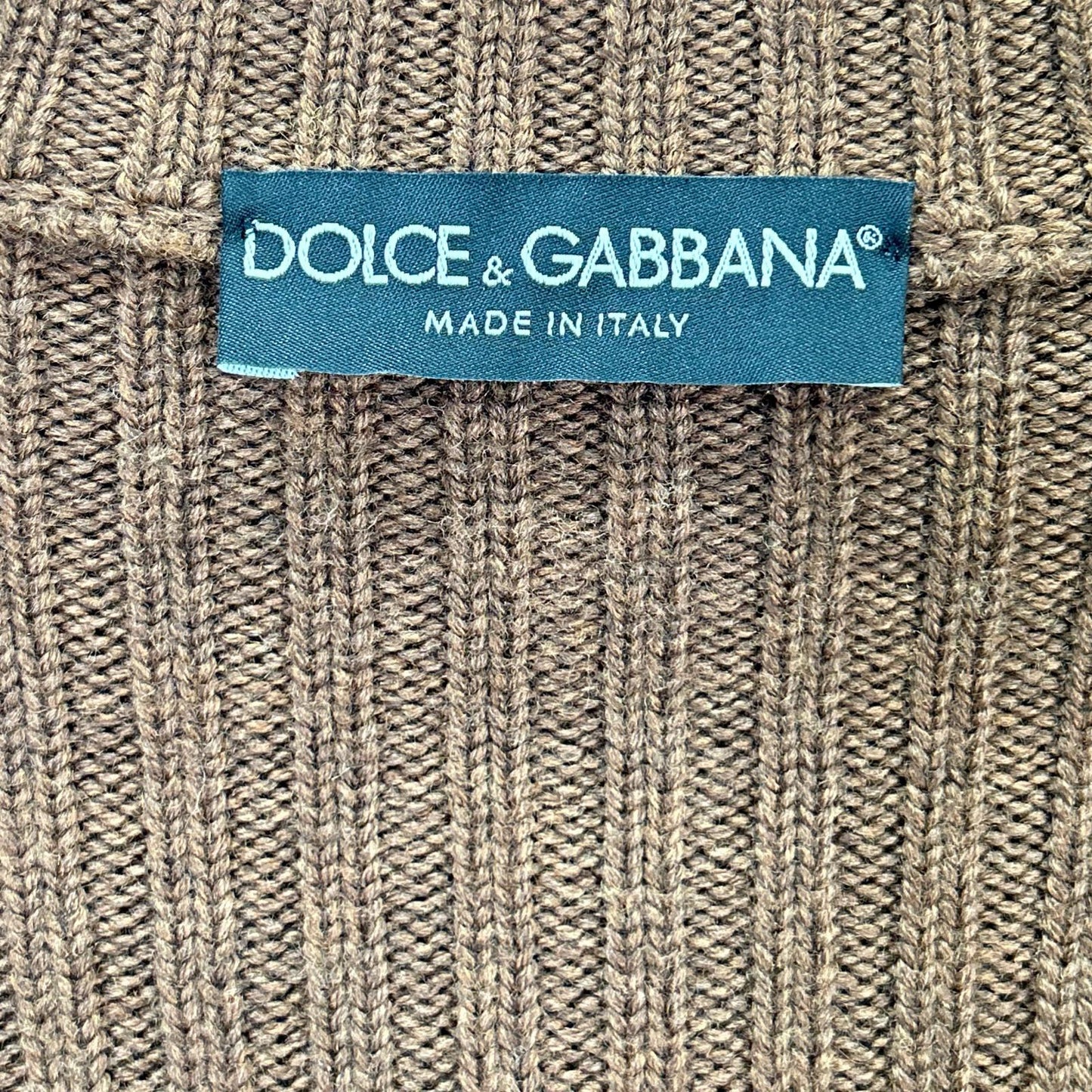 DOLCE&GABBANA ドルチェアンドガッバーナ ブラウン リブニット カーディガン トップス