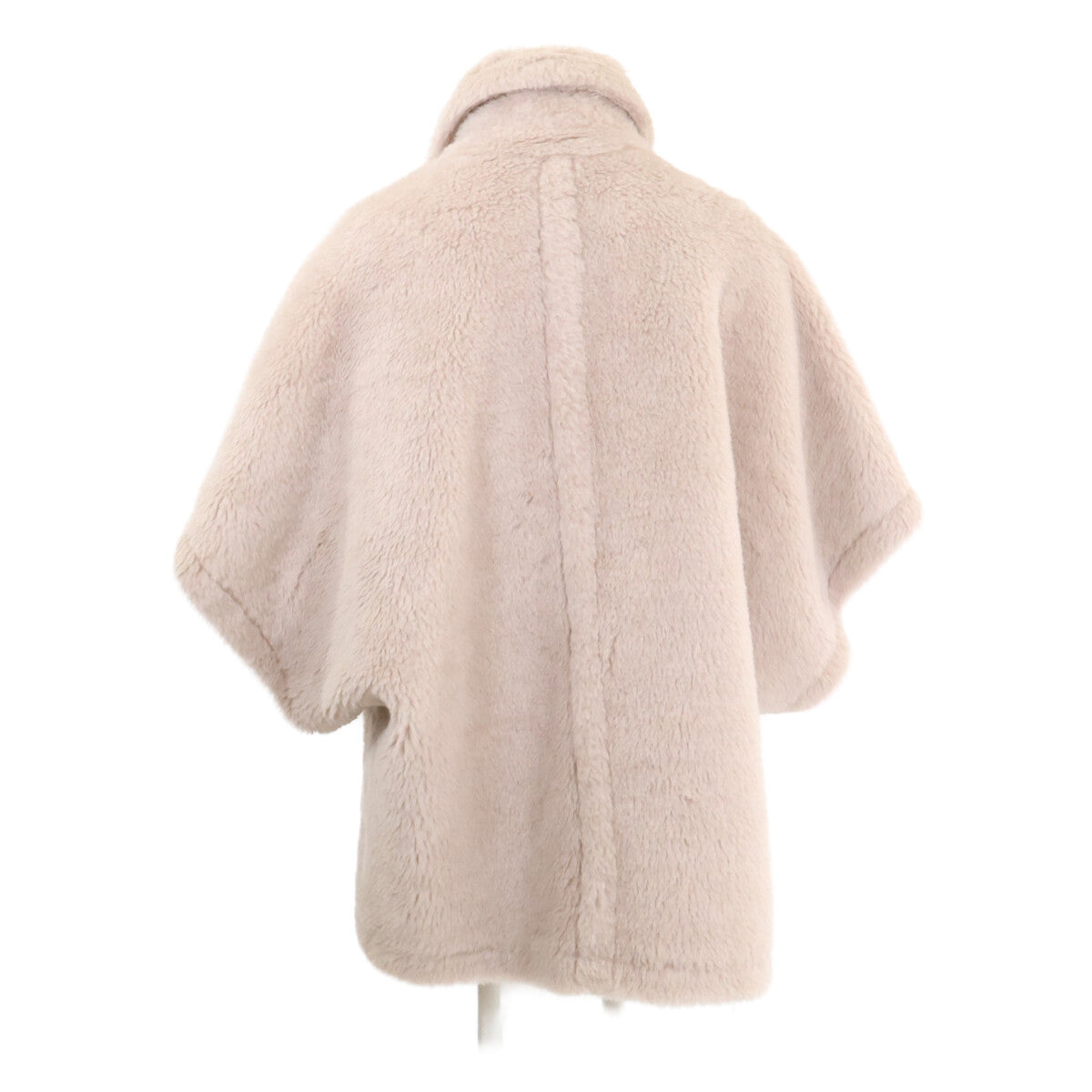 Max Mara Excellent Condition Domestic Authorized 473608236 Wool-Blend Alpaca Teddy Bear Cape Poncho Coat