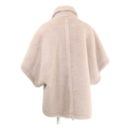 Max Mara Excellent Condition Domestic Authorized 473608236 Wool-Blend Alpaca Teddy Bear Cape Poncho Coat