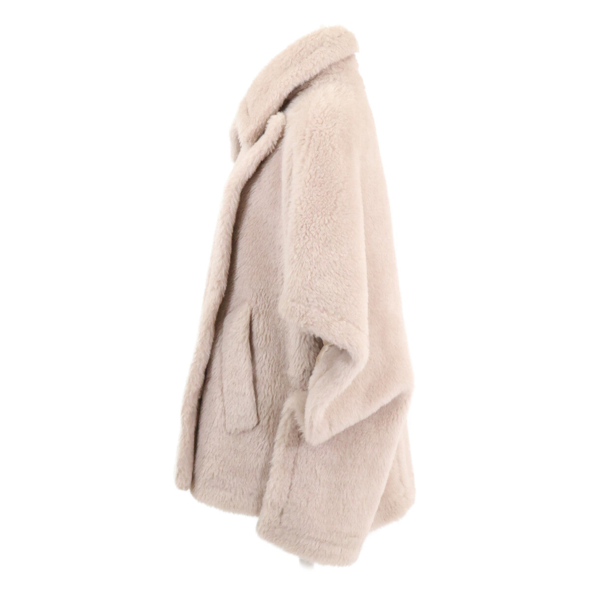 Max Mara Excellent Condition Domestic Authorized 473608236 Wool-Blend Alpaca Teddy Bear Cape Poncho Coat