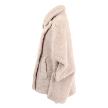 Max Mara Excellent Condition Domestic Authorized 473608236 Wool-Blend Alpaca Teddy Bear Cape Poncho Coat