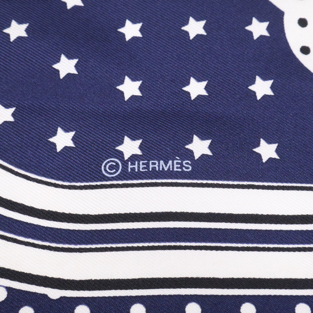 HERMES エルメス 【新品同様/24年製】ブリッド・ガラ・バンダナ・ドット カレ70 シルク100％ スカーフ