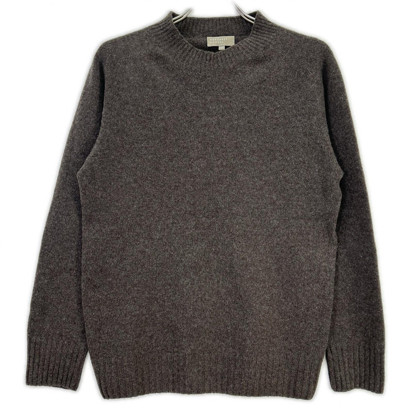 MargaretHowell マーガレットハウエル 579-2260001 ブラウン カシミヤ混 クルーネックニット トップス