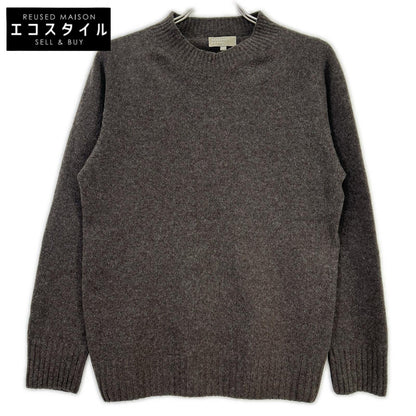 MargaretHowell マーガレットハウエル 579-2260001 ブラウン カシミヤ混 クルーネックニット トップス