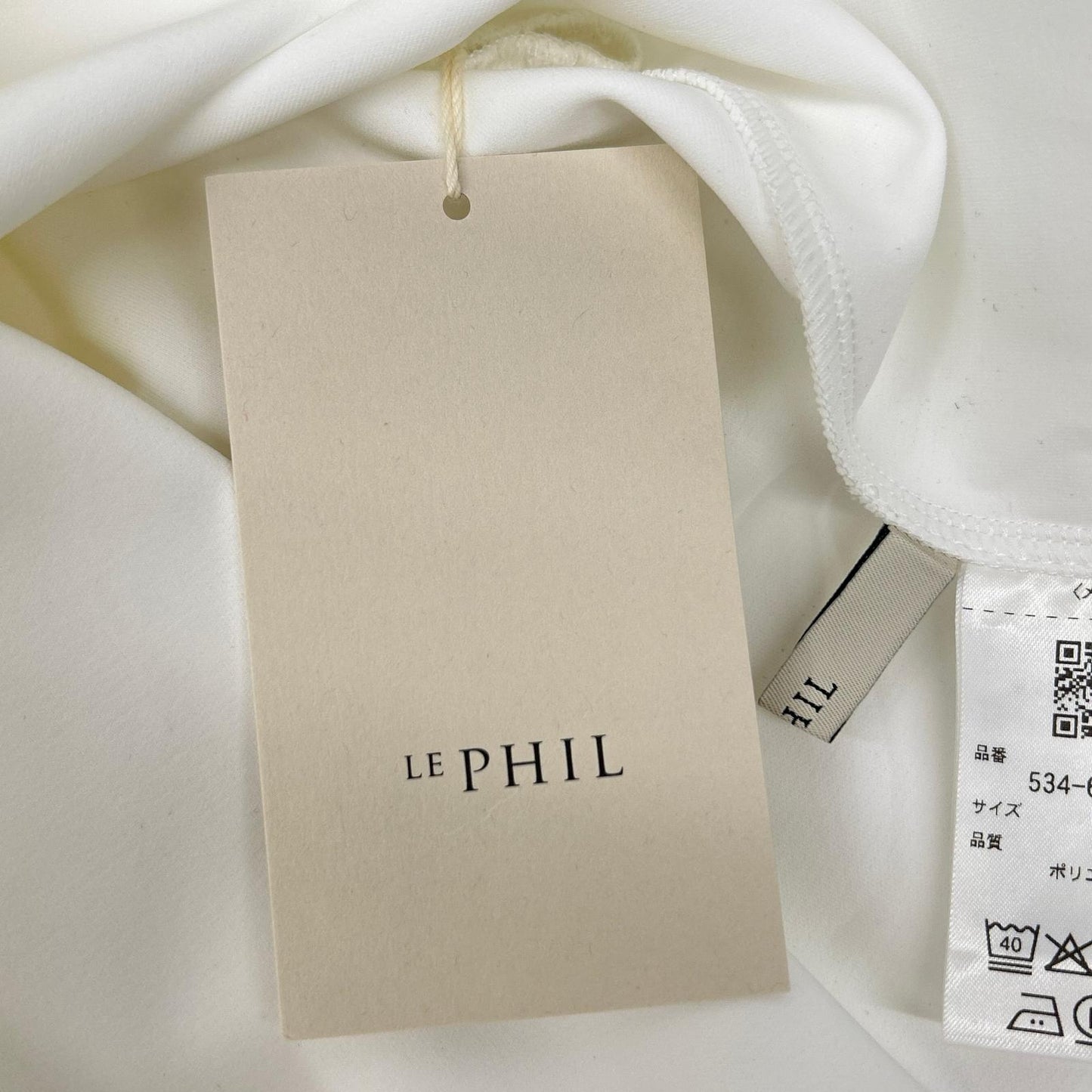 LE PHIL ル フィル 26年製 534-6160411 ホワイト テックスブリッドダンボールブラウス トップス