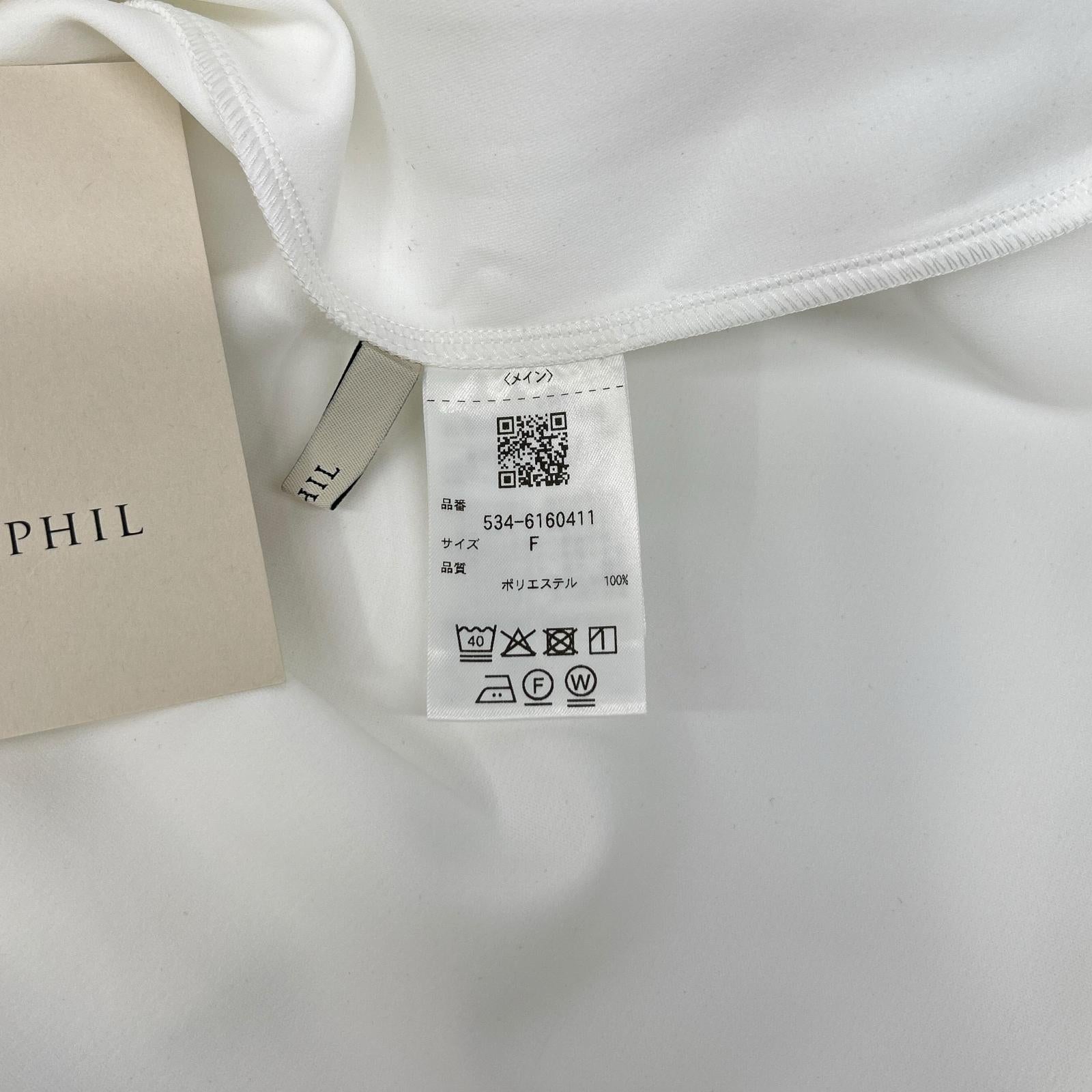 LE PHIL ル フィル 26年製 534-6160411 ホワイト テックスブリッドダンボールブラウス トップス
