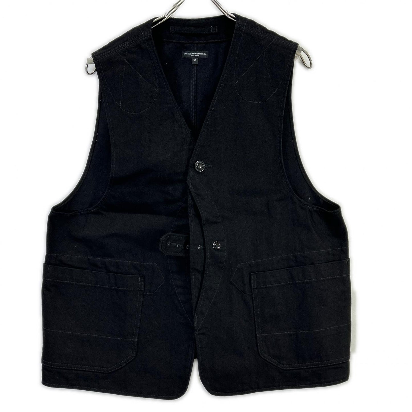 Engineered Garments エンジニアードガーメンツ ブラック Upland Vest Cotton Bull Denim ボトムス