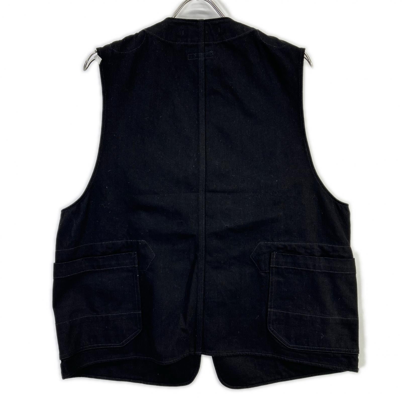 Engineered Garments エンジニアードガーメンツ ブラック Upland Vest Cotton Bull Denim ボトムス