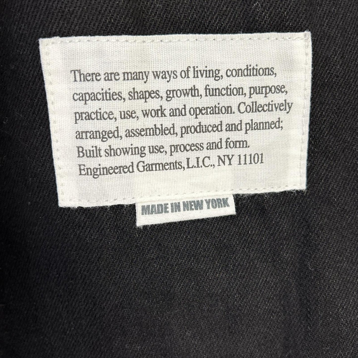 Engineered Garments エンジニアードガーメンツ ブラック Upland Vest Cotton Bull Denim ボトムス
