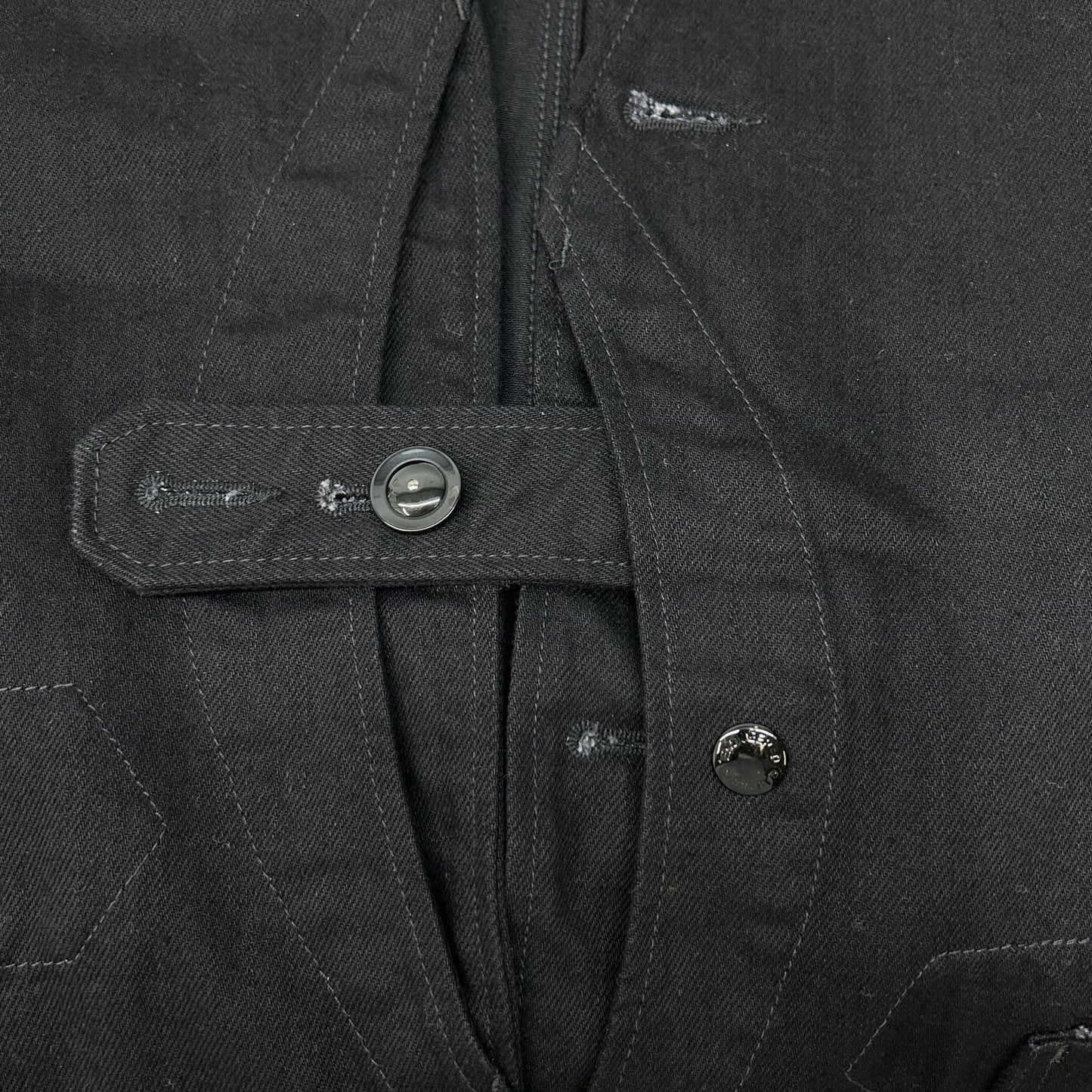 Engineered Garments エンジニアードガーメンツ ブラック Upland Vest Cotton Bull Denim ボトムス