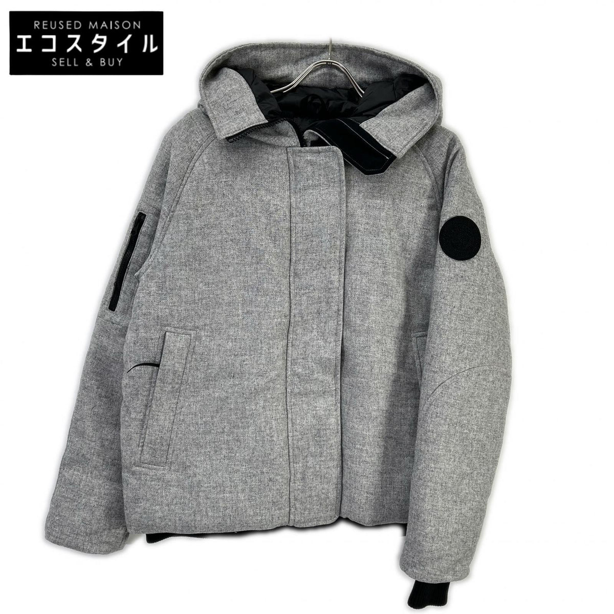 CANADA GOOSE カナダグース 3853WB3 ブラックレーベル グレー Everleigh Bomber Wool/エバーレー ボンバー ウール ダウンジャケット ジャケット