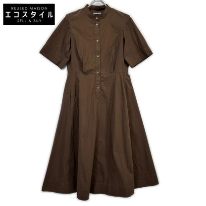 theory luxe セオリーリュクス 24AW ブラウン TECH POPLIN ERESSA 半袖ワンピース ワンピース