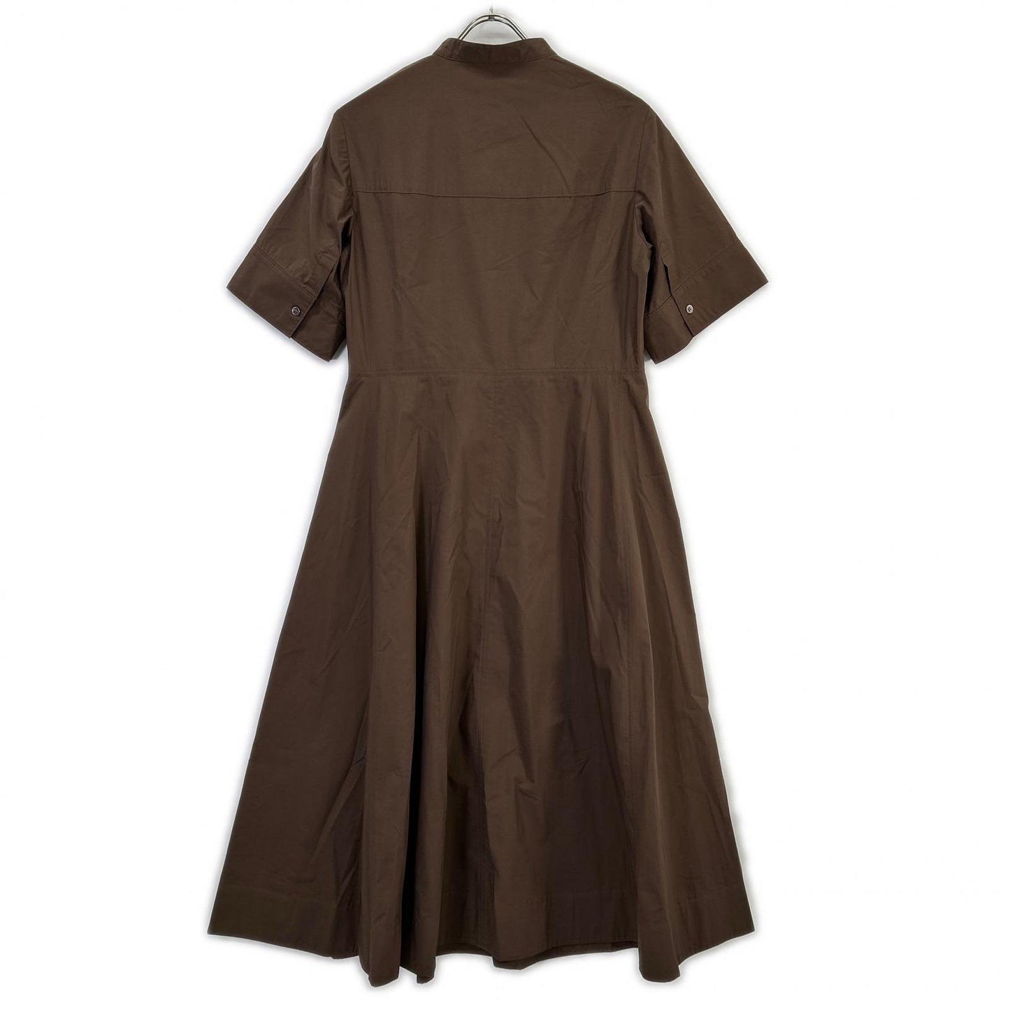 theory luxe セオリーリュクス 24AW ブラウン TECH POPLIN ERESSA 半袖ワンピース ワンピース