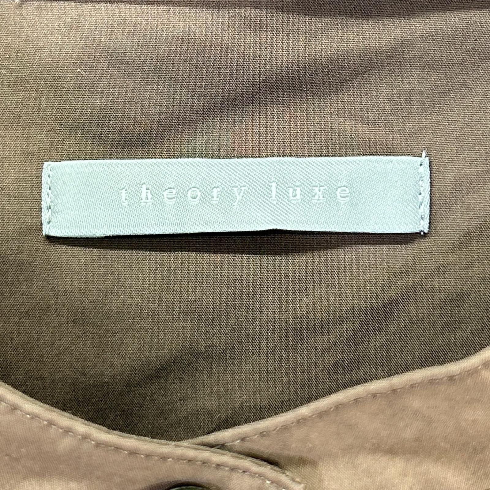 theory luxe セオリーリュクス 24AW ブラウン TECH POPLIN ERESSA 半袖ワンピース ワンピース