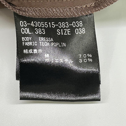 theory luxe セオリーリュクス 24AW ブラウン TECH POPLIN ERESSA 半袖ワンピース ワンピース