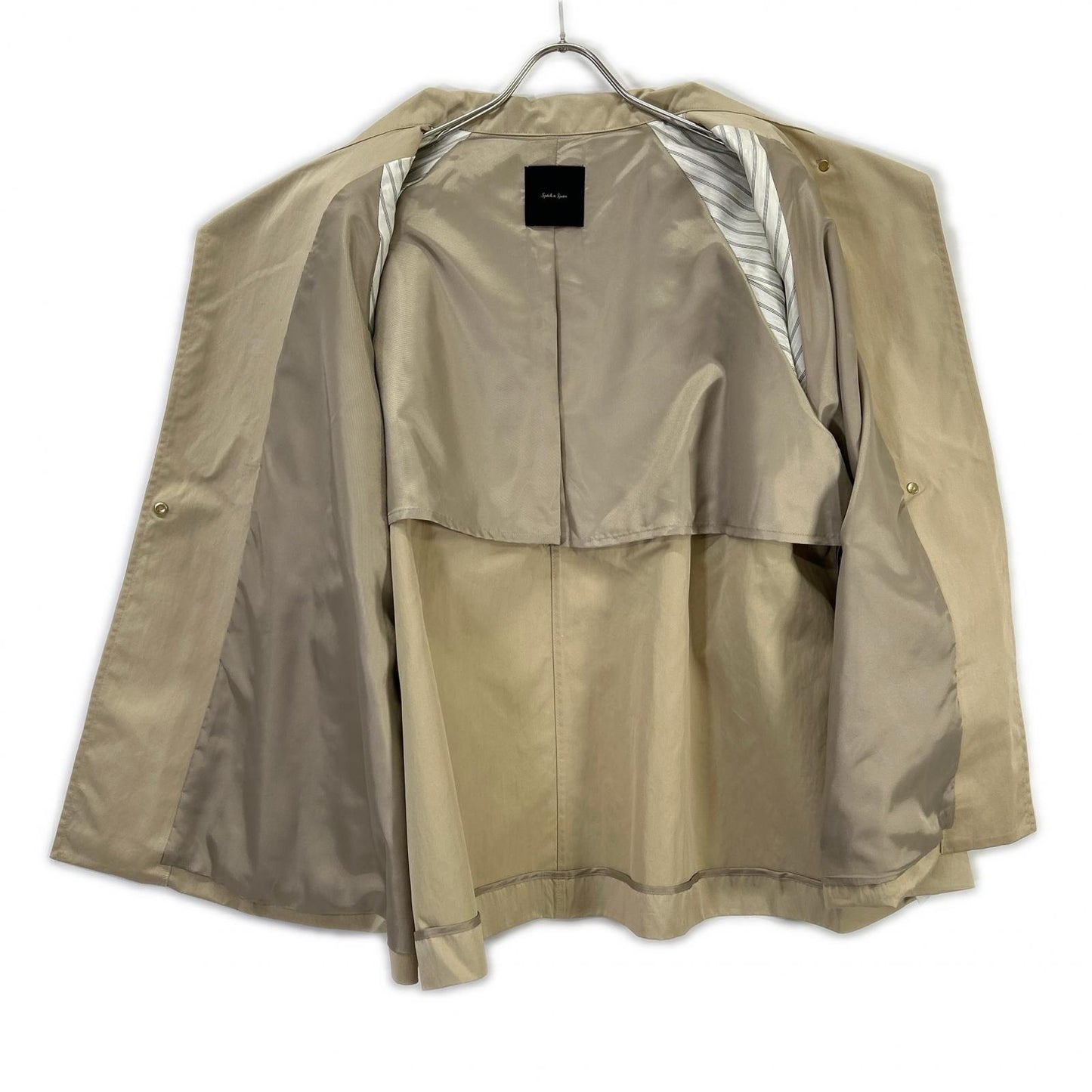 Spick&Span スピック＆スパン 26年製 ベージュ CO/PAスタンドカラーショートコート コート