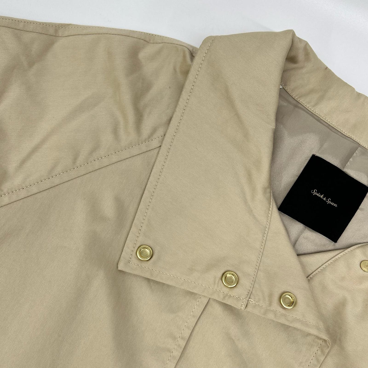 Spick&Span スピック＆スパン 26年製 ベージュ CO/PAスタンドカラーショートコート コート